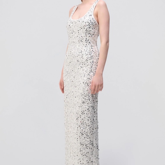 JONATHAN SIMKHAI Dione Sequin Column Gown Size 6 - Picture 5 of 6